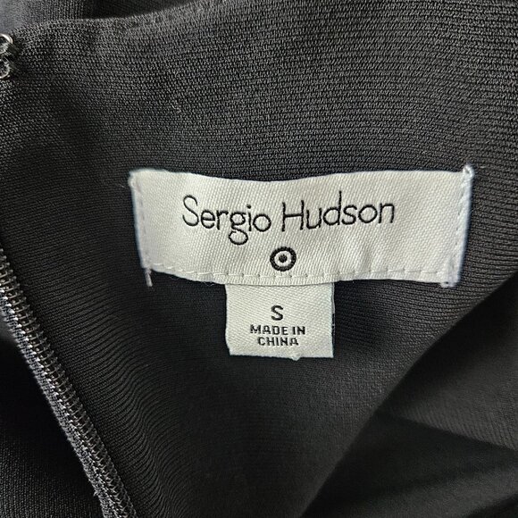 Sergio Hudson Womens Long Midi Black Dress Size Small Funeral Church Party - Picture 9 of 11